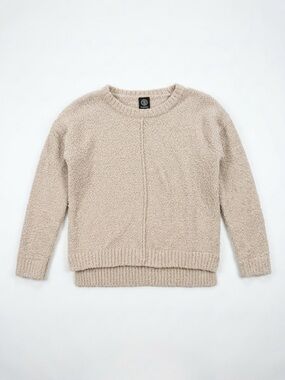 bobeau Taupe Cozy Crewneck Sweater